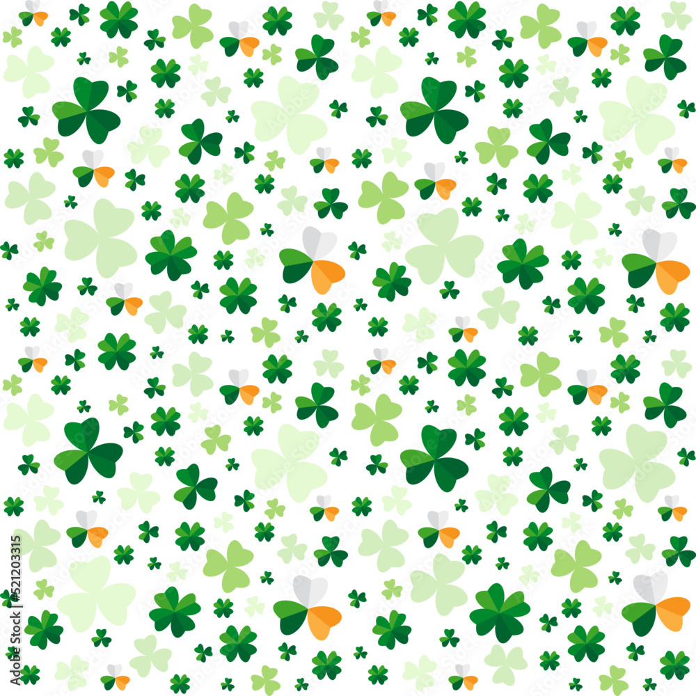 Seamless pattern from clover leaves