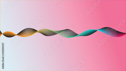 A colorful line blending element for design. Digital frequency track equalizer. Stylized line art background.