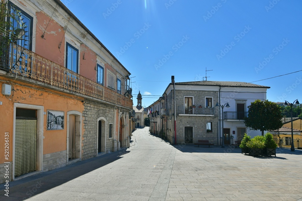 The town square of Savignano Irpino one of the most beautiful villages in Italy.