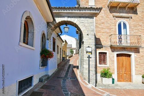Arch of entry into Savignano Irpino one of the most beautiful villages in Italy.
