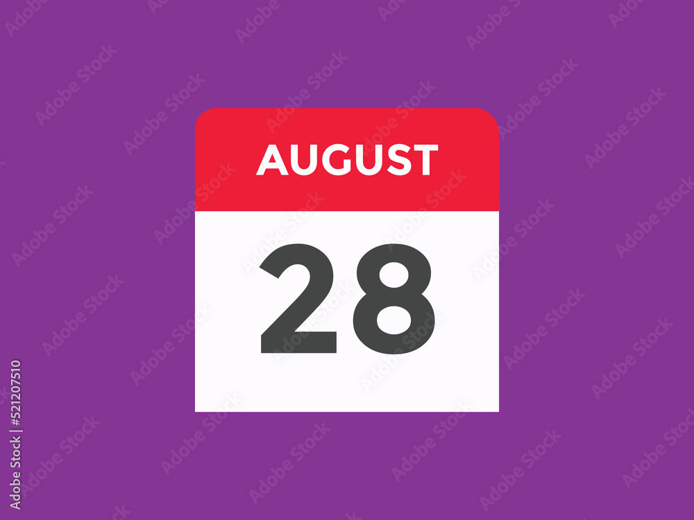 august 28 Calendar icon Design. Calendar Date 28th august. Calendar template
august 28 Calendar icon Design. Calendar Date 28th august. Calendar template