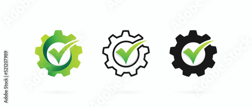 cogwheel checklist vector icon design illustration