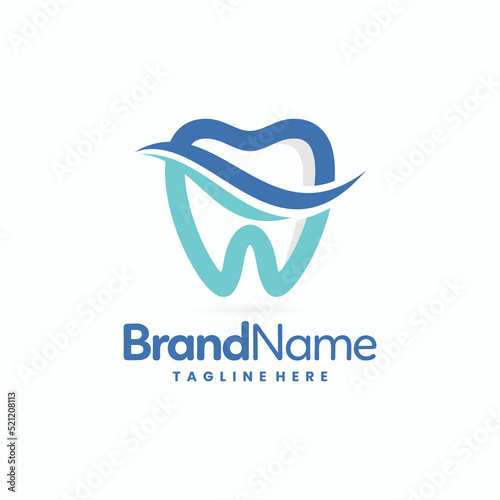 dentist vector logo design illustration