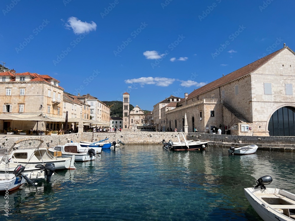 Hvar Town harbour, Croatia