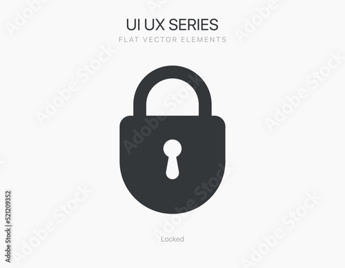 3D padlock, lock or locked icon for social media, mobile application, password, UI template. website