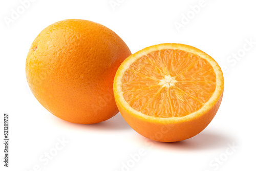 orange fruit.juice orange.cut in half isolated orange.orange.valencia orange.clipping path on white .