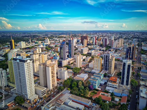 Visão aérea da cidade de Cascavel, Paraná, Brasil.
