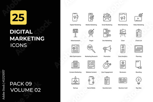  Digital Marketing icons collection. Set contains such Icons as online marketing, marketing, and more