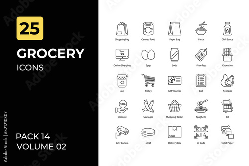 Grocery icons collection. Set contains such Icons as shopping, store, and more