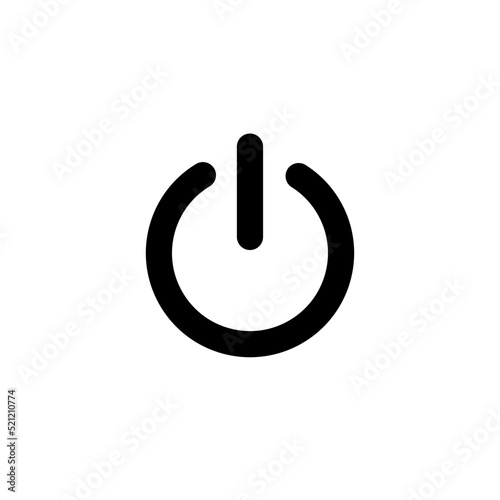 Flat vector icon, device on and off button.