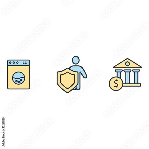 AML Concept. Anti Money Laundering icons set . AML Concept. Anti Money Laundering pack symbol vector elements for infographic web