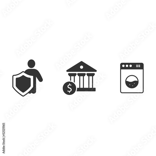AML Concept. Anti Money Laundering icons set . AML Concept. Anti Money Laundering pack symbol vector elements for infographic web photo