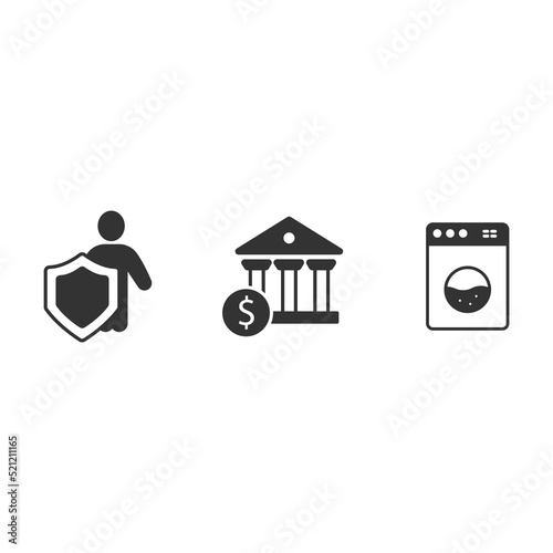 AML Concept. Anti Money Laundering icons set . AML Concept. Anti Money Laundering pack symbol vector elements for infographic web