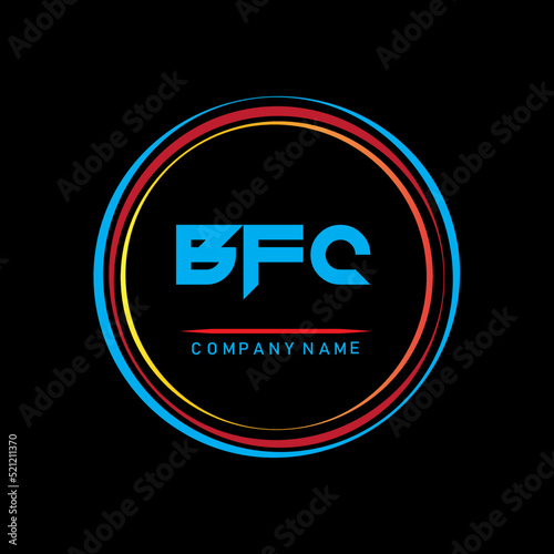 BFC letter logo design ,BFC letter in circle shape ,BFC creative three letter logo ,logo with three letters ,BFC  circle letter ,BFC letter vector design logo , photo