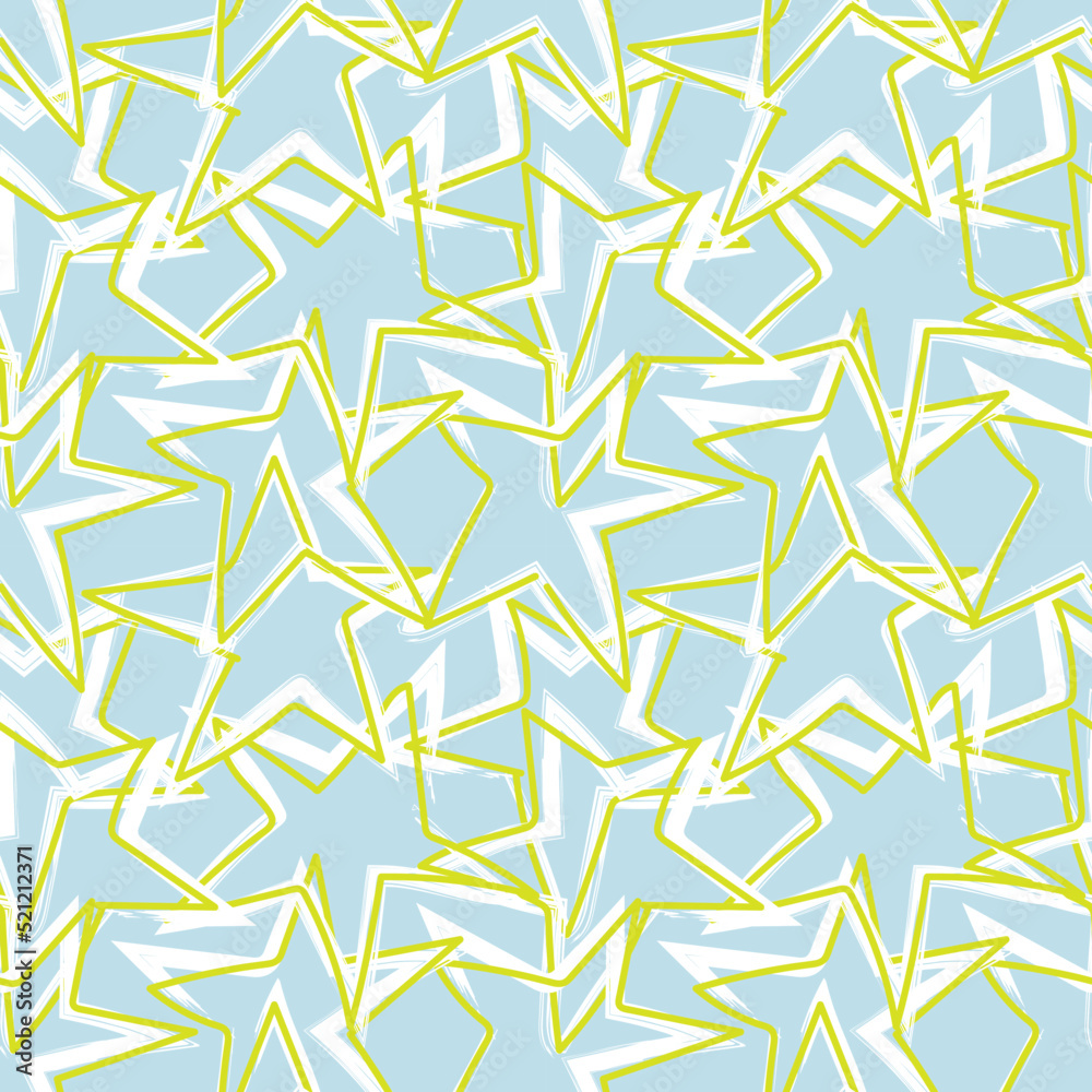 Star brush stroke seamless pattern design Star brush stroke seamless pattern design