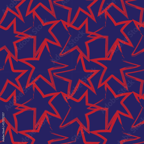 Star brush stroke seamless pattern design
