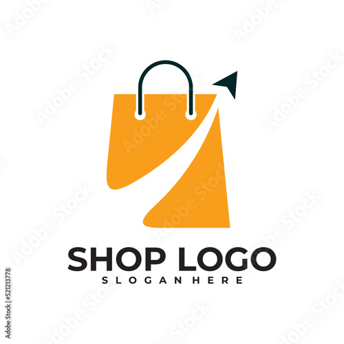 shop logo vector design template