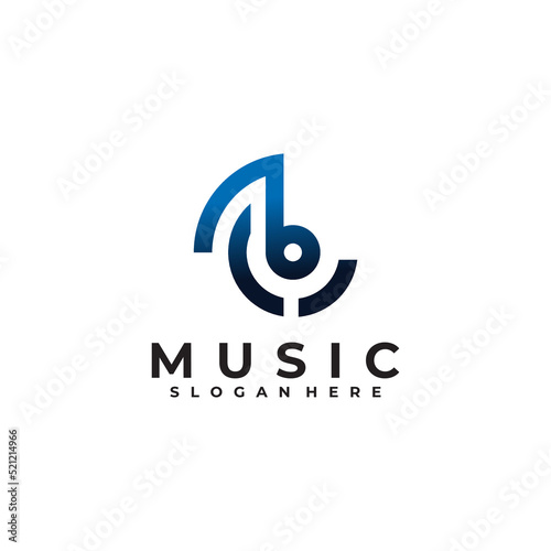 music logo vector design template