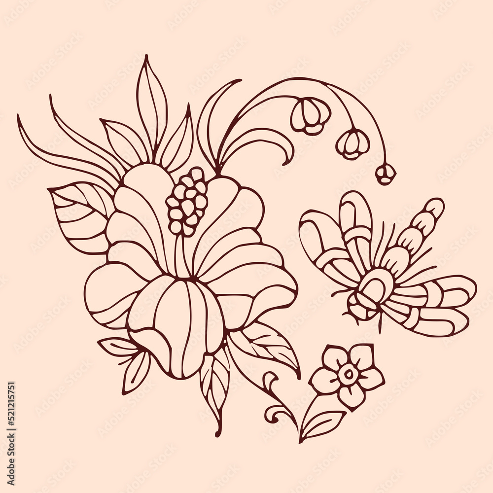 hand drawn flowers firefly hand drawn flowers firefly