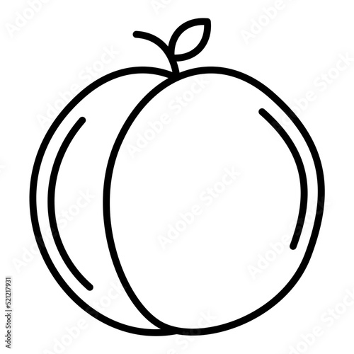 Peach Line Icon