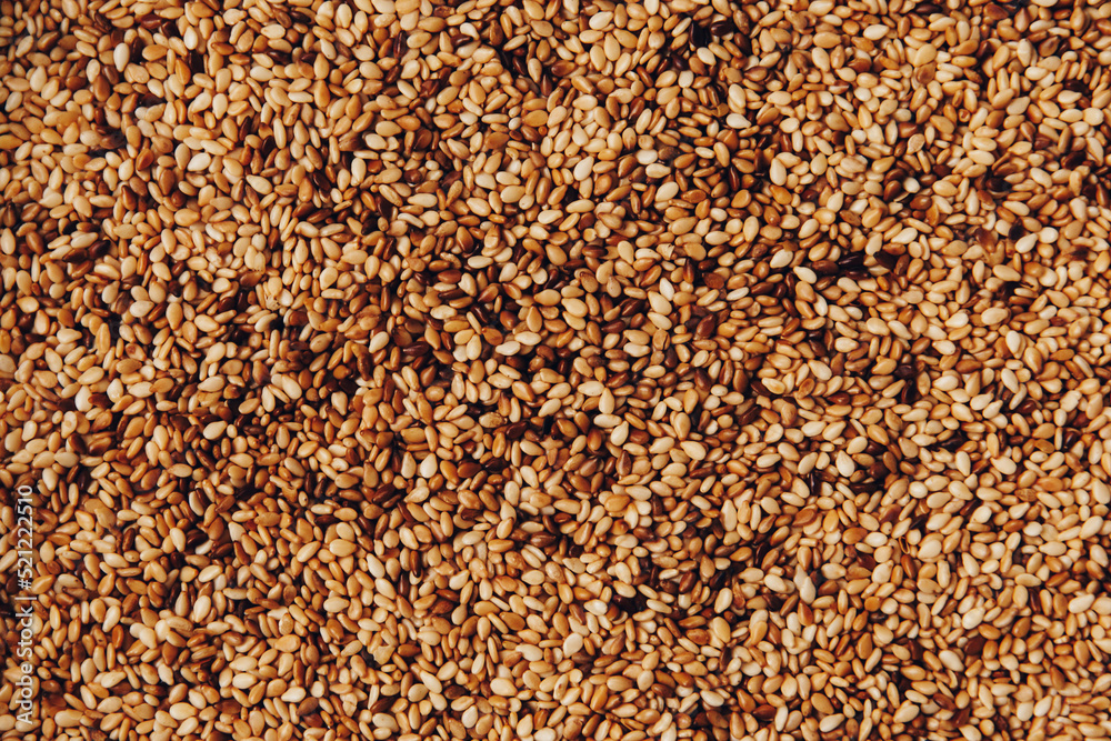 Roasted sesame macro. Roasted sesame macro.