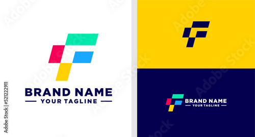 LETTER F LOGO SIMPLE ENERGY BOLT EDITABLE