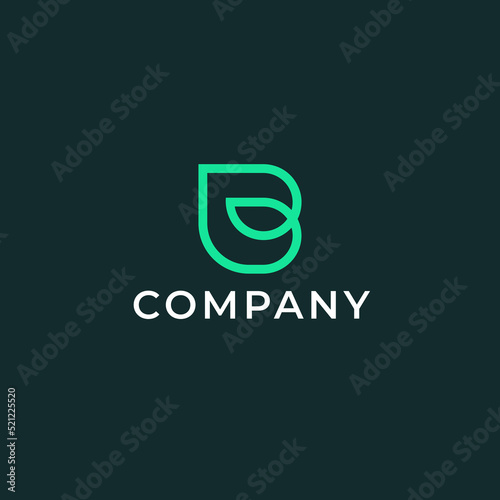 Beautiful logo with a Company word in the middle isolated on a blue background