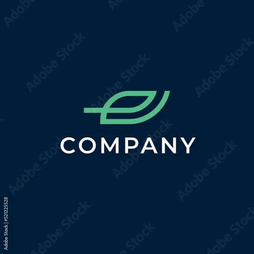 Beautiful logo with a Company word in the middle isolated on a blue background