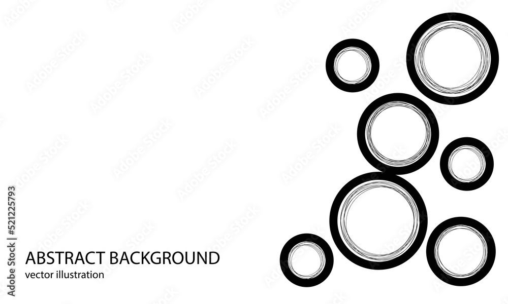 Cover design,background. Circles on a white background