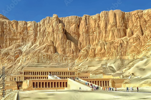 Beautiful design of Mortuary Temple of Hatshepsut