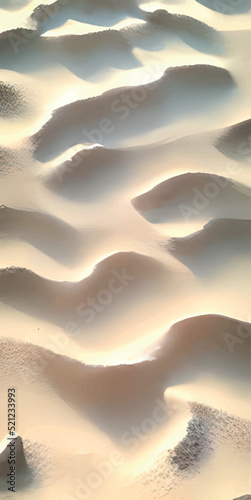 Vertical design of sand dunes in the desert on a hot summer day