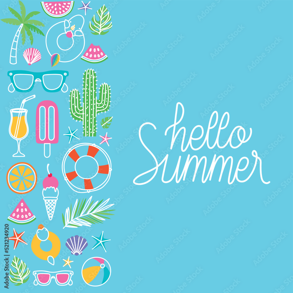 Naklejka premium design of hello summer