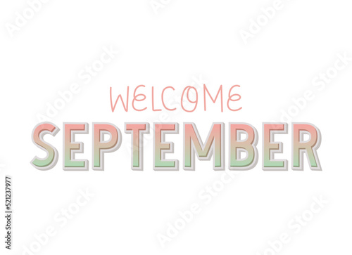 illustration of welcome september