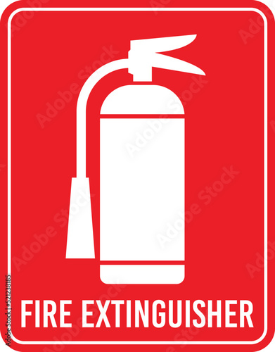 fire extinguisher sign vector photo