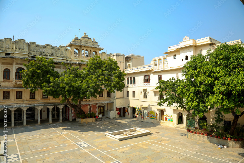 Udaipur Palace Inner Side View Very Beautiful Queens Accommodation Tourist Place Udaipur Rajasthan
