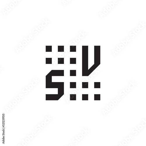 SV street style initial concept logo monogram which is good for digital branding or print