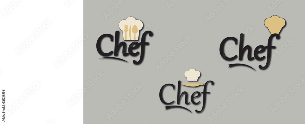 Chef logo. Restaurant logo. Flat chef logo template collection
Chef logo. Restaurant logo. Flat chef logo template collection