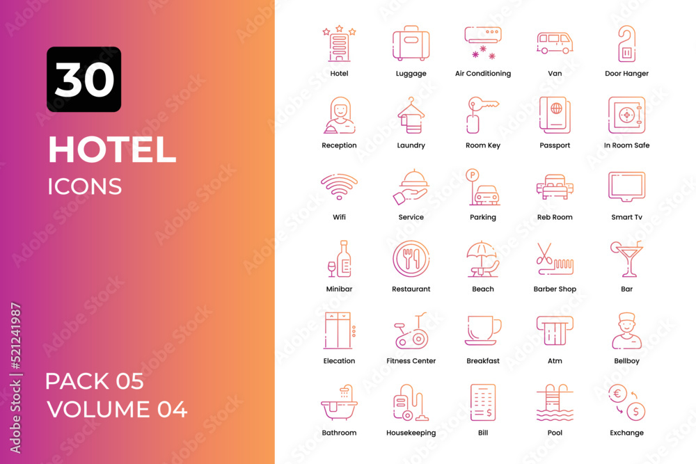 Hotel icons collection. Set contains such Icons as reception, waiter, room boy, hotel key, and more Hotel icons collection. Set contains such Icons as reception, waiter, room boy, hotel key, and more
