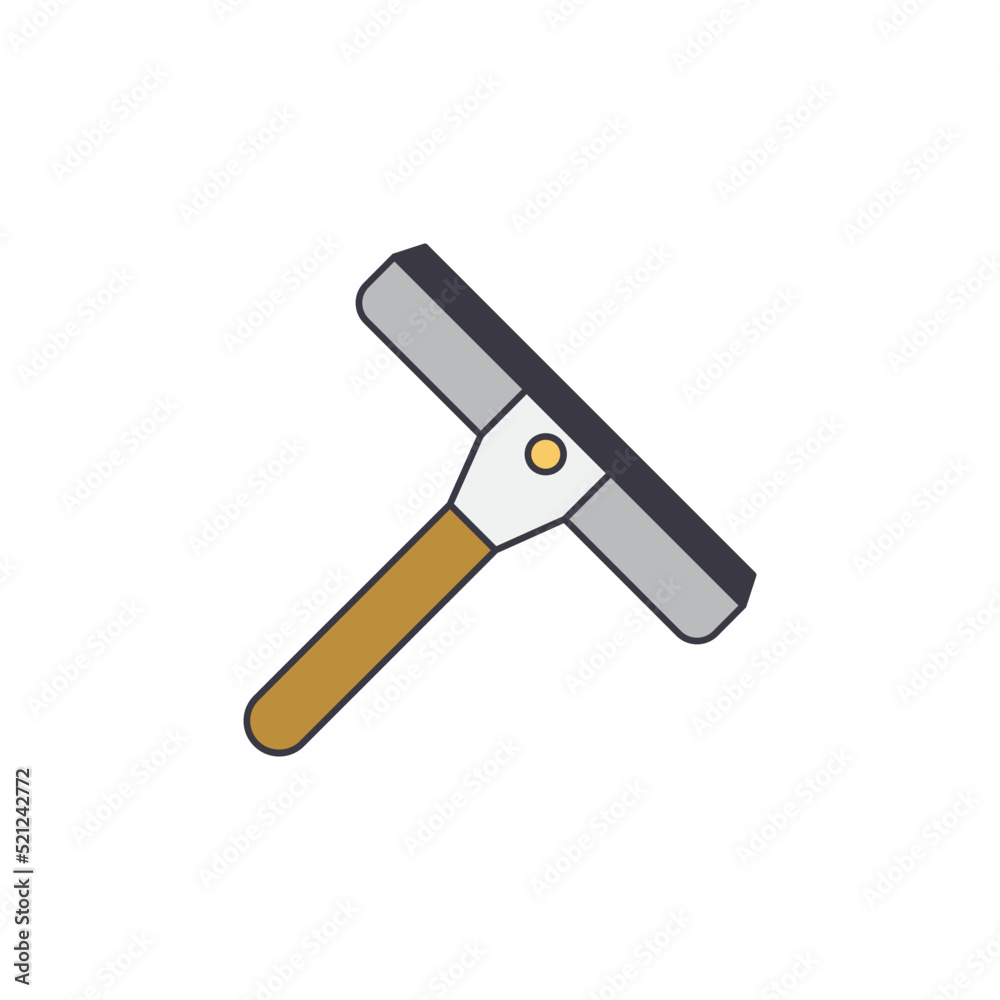 glass wiper icon in color, isolated on white background glass wiper icon in color, isolated on white background