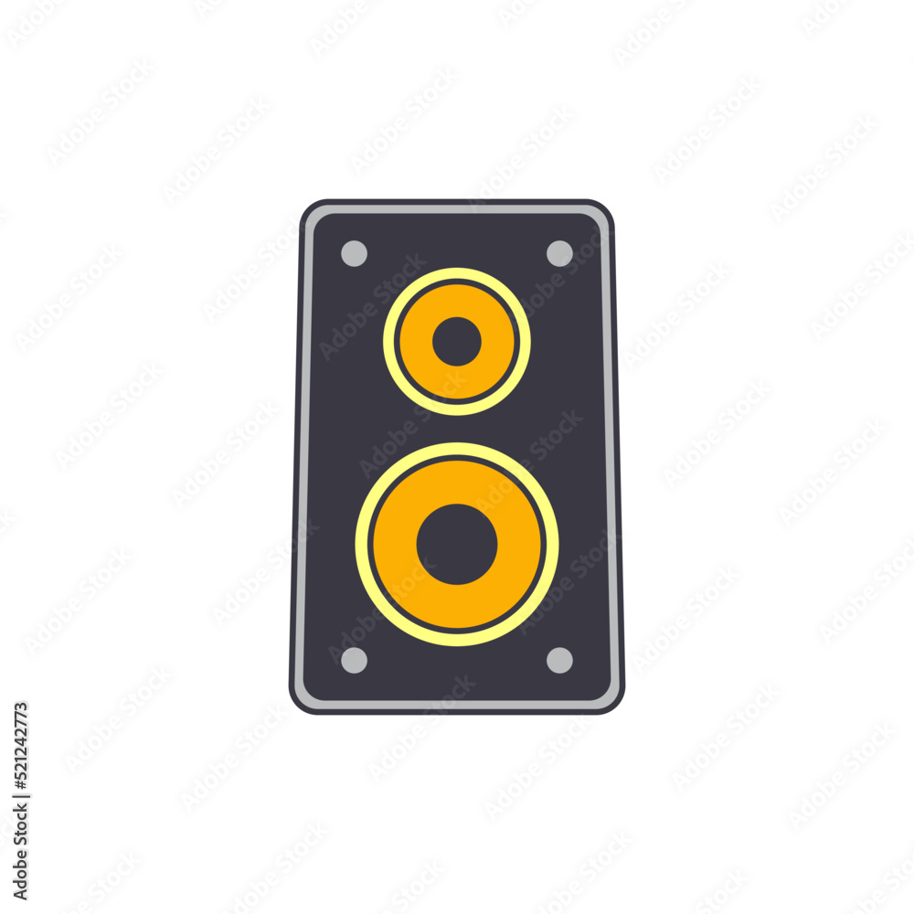 Sound speaker icon in color, isolated on white background Sound speaker icon in color, isolated on white background