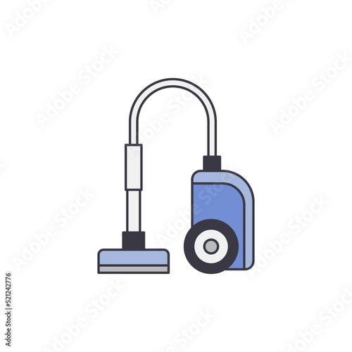 home vaccum icon in color, isolated on white background 