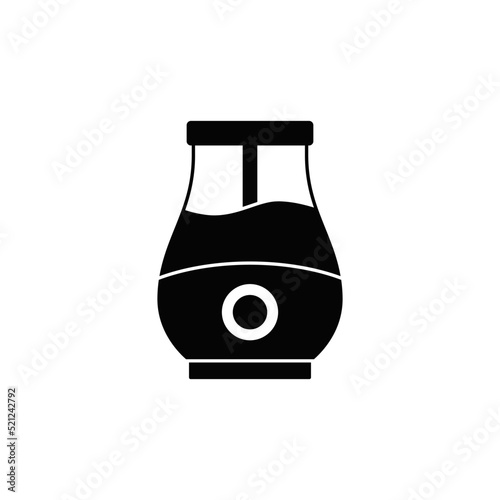 humidifier icon in black flat glyph, filled style isolated on white background