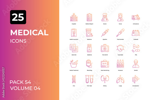 Medical icons collection. Set contains such Icons as bandge, hospital, medical, and more