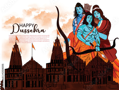 happy Dussehra. Ravan Dussehra is a major Hindu festival celebrated at the end of Navratri photo