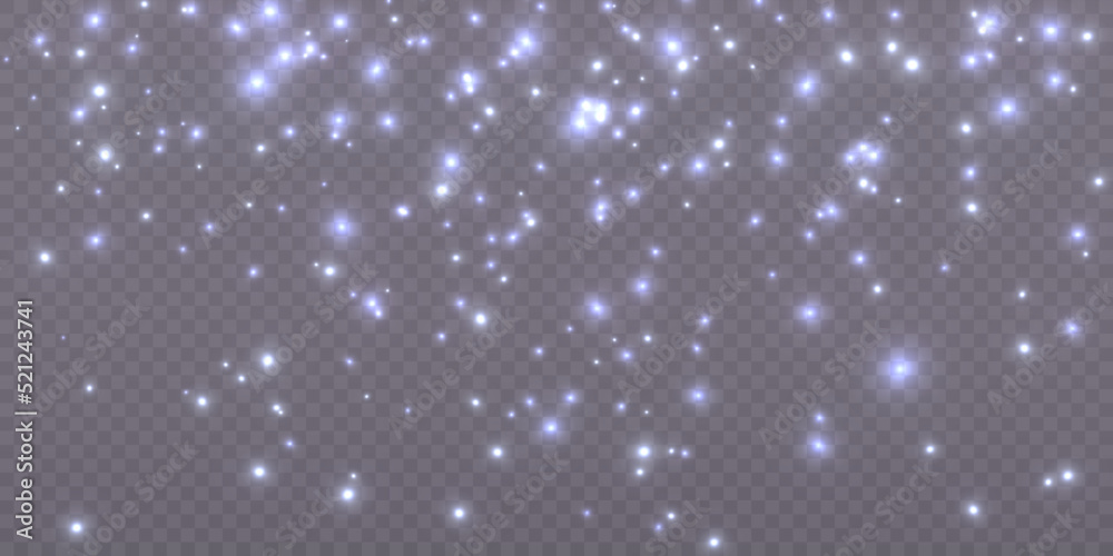 Obraz premium Sparkling glare light effects with colorful shimmer. Beautiful lens flare effect with bokeh, glittery particles and rays. Shining abstract background. Vector illustration 