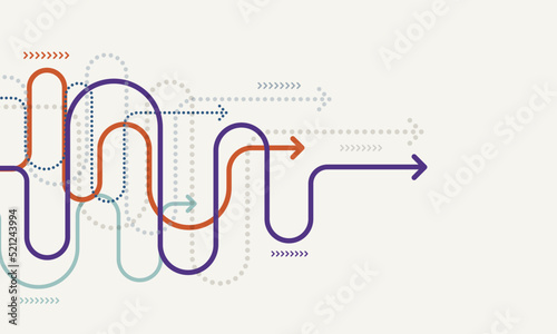 Abstract arrow direction. Technology background