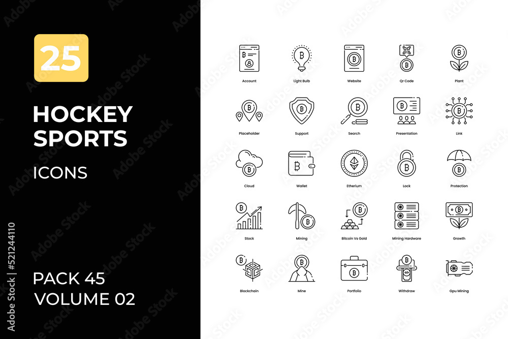 Hockey icons collection. Set contains such Icons as medal, hockey team, sports, and more