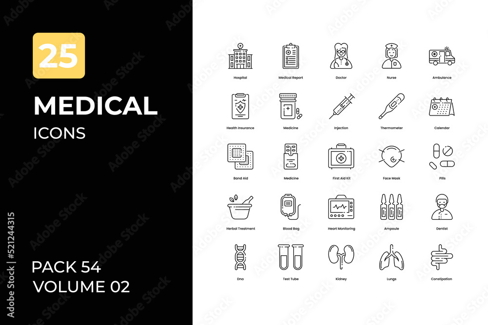 Medical icons collection. Set contains such Icons as bandge, hospital, medical, and more

