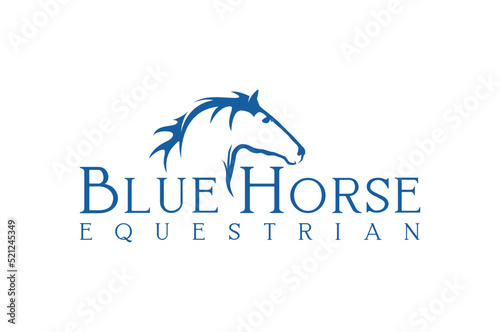 Horse ranch logo design equestrian icon symbol silhouette animal illustration