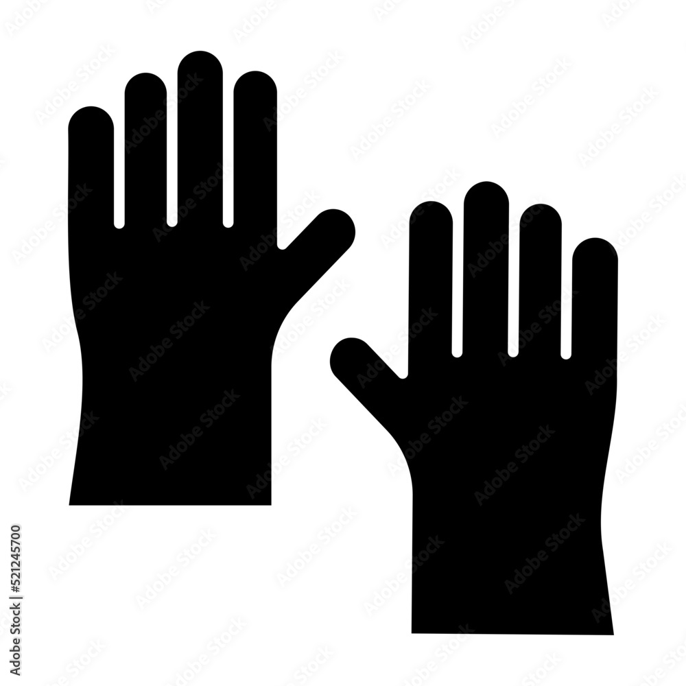 Obraz premium rubber gloves glyph icon
